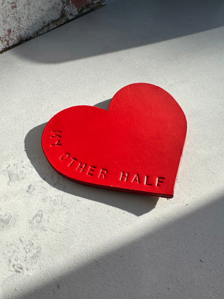 Leather Love Friendship Heart Coaster