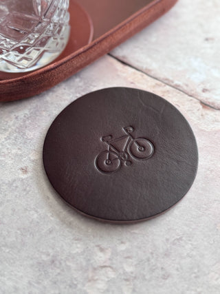 Bicycle Leather Coaster