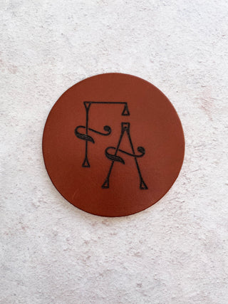 Corporate Coaster Leather Sample