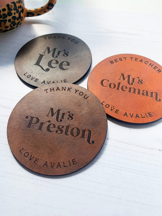 Brown leather gift for teachers