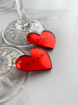 Valentines Day Glass Charms