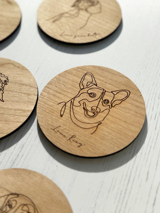 Dog Breed Personalised Wooden Coaster