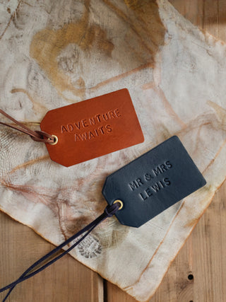 Personalised Luxury Leather Luggage Tags
