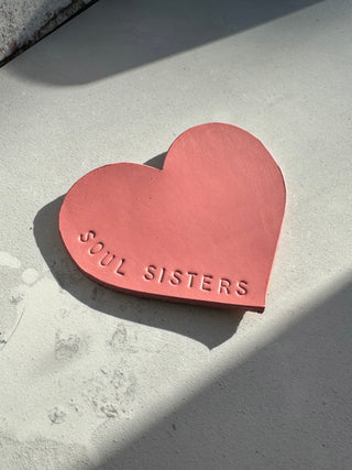 Leather Love Friendship Heart Coaster