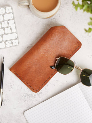 Handmade Leather Glasses Case.