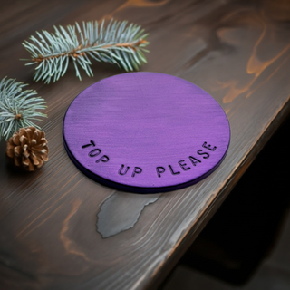 Hand Stamped Metallic Hand Stamped Leather Coasters