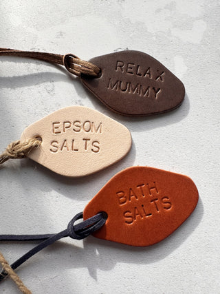 Spa Jar Leather Labels