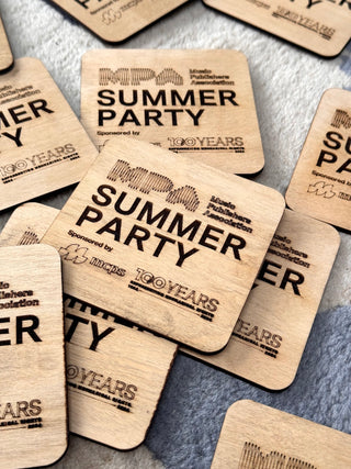 Wooden Bespoke Coaster - Perfect for Events