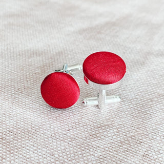 Pure Silk Covered Cufflinks