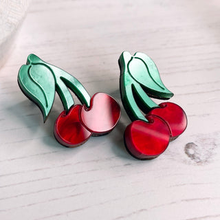 Cherry Earring Studs by Bright Smoke