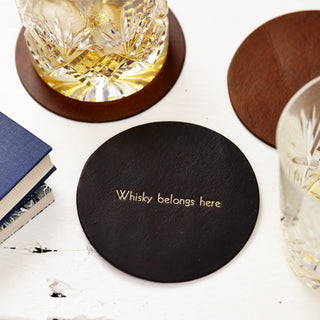 Hand-dyed Leather Coaster