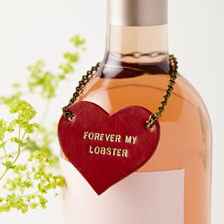 Personalised Valentines Leather Bottle Tag