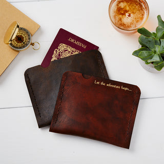 Passport Holder Personalised and Hand Dyed.
