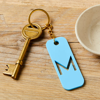 Pastel Initial Acrylic Keyring