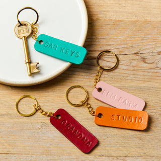 Mother's Day Personalised Painted Leather Keyring