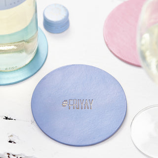 Personalised Hashtag leather Coaster
