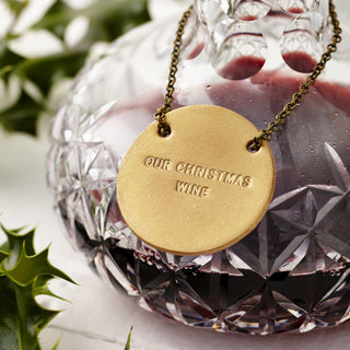 Christmas Personalised Leather Bottle Tag