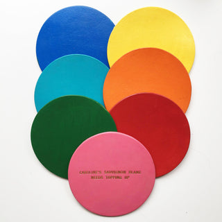 Personalised Hashtag Slogan Leather Coaster