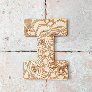 Chunky Detailed Wooden Letter