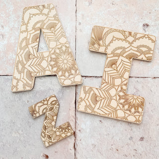 Chunky Detailed Wooden Letter