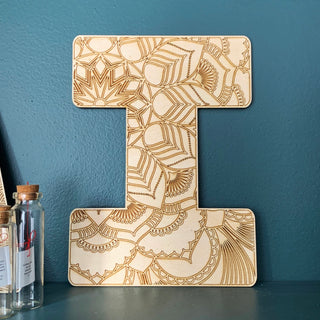 Chunky Detailed Wooden Letter