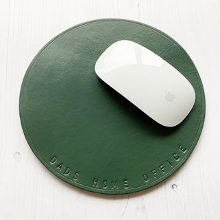 Handstamped Leather Mouse Mat