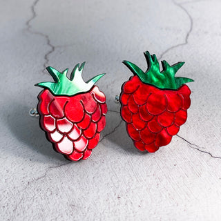 Raspberry Cufflinks by Bright Smoke