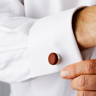 Tan Leather Cufflinks