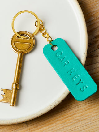 Leather keyring blanks, Veg tan leather scraps.