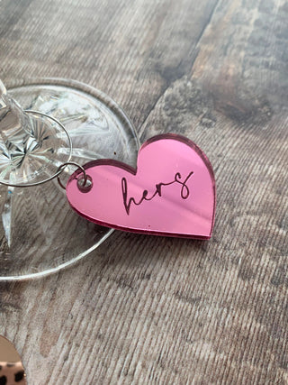 Anniversary Melting Heart Wine Glass Charm, perfect for couples or for Valentines Day.