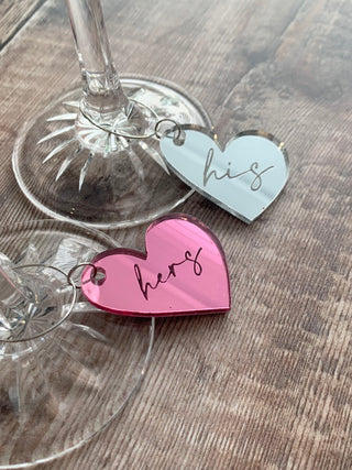 Anniversary Melting Heart Wine Glass Charm, perfect for couples or for Valentines Day.