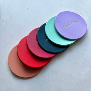 Hand painted leather coaster - Personalised leather gifts - Hand painted gifts for the home - Gifts for the home.