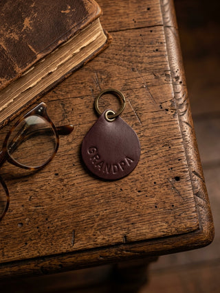 Signature Personalised Leather Keyring.
