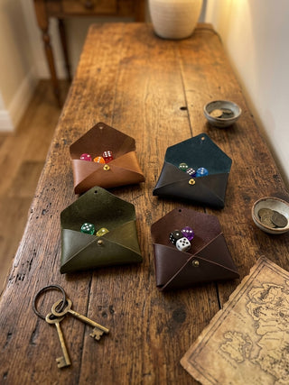 Hand Made Leather Games Night Dice Holder.
