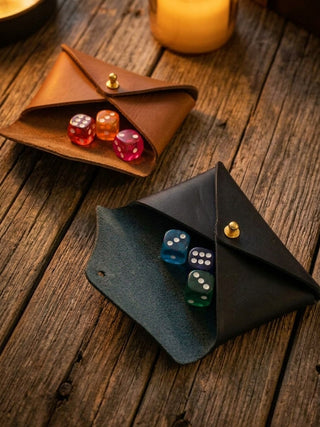 Hand Made Leather Games Night Dice Holder.