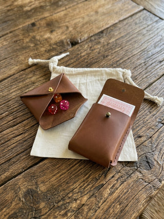Hand Made Leather Games Night Dice Holder.