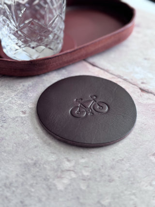 Bicycle Leather Coaster