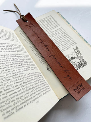 Personalised Leather Bookmark, Reading Gift, Third Anniversary Gift, Father's Day Gift