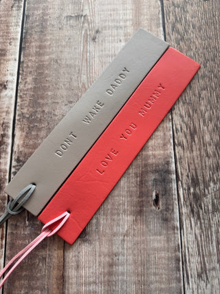 Personalised Hand Painted Leather Bookmark For Her