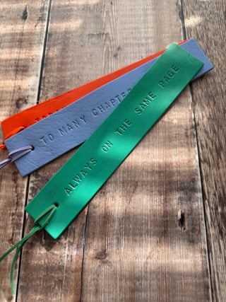 Personalised Hand Painted Leather Bookmark For Him