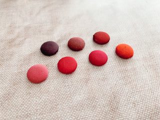 Pink and Red Pure Silk Covered Cufflinks