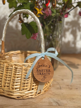 Personalised Engraved Easter Basket Labels.