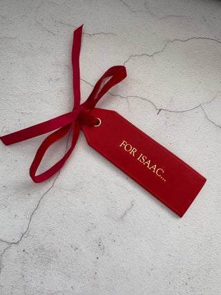 Personalised Christmas Leather Label for Sack or Stocking