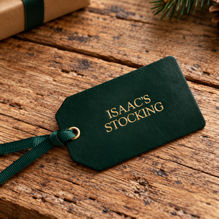 Gold Foiled Personalised Leather Gift Tags
