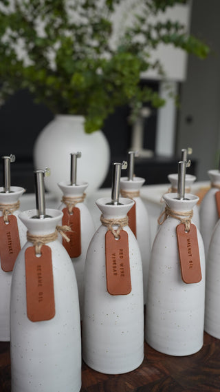 Mini Text Handmade Leather Pantry Labels