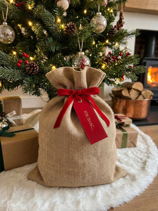 Personalised Christmas Leather Label for Sack or Stocking