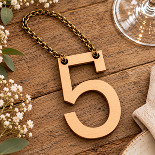 Wooden 5th Wedding Anniversary Bottle Tag