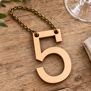 Wooden 5th Wedding Anniversary Bottle Tag