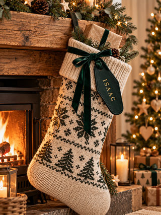 Personalised Leather Christmas Label
