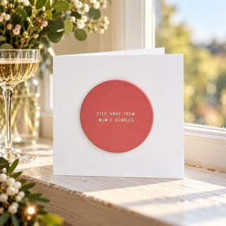 Personalised Leather Beer Mat Card